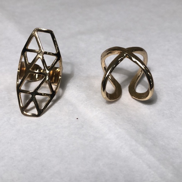 Set of Gold Adjustable Rings - Picture 3 of 5